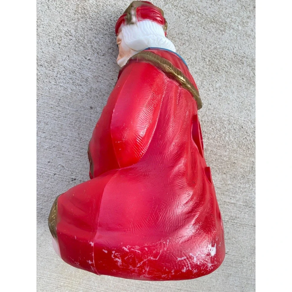 General Foam Plastics Christmas Nativity Wise Man Blow Mold Red King 24 Inch
